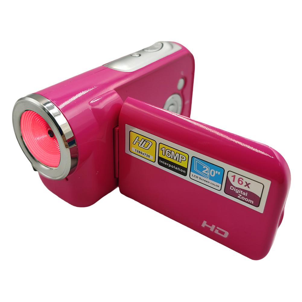 16MP 720P Digital Video Camera 2.0 Inch TFT Color Screen Portable DV Camcorder 16X Digital Zoom Built-in LED Flash for Beginners