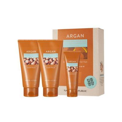 Argan Essential Tiefenpflege Haarmaske Doppelpackung (300ml x 2 Haarmasken + 70ml Kur)