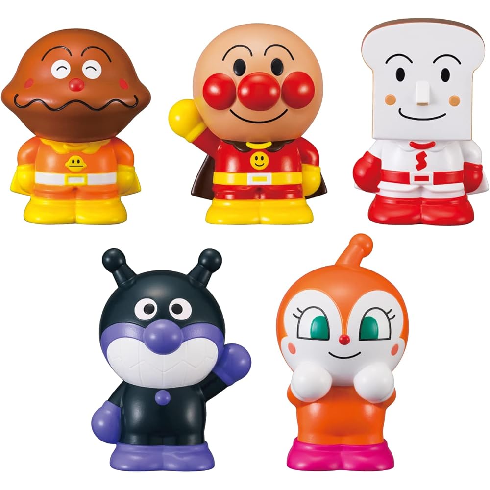 Agatsuma Anpanman Finger Puppet Series Everyone s Hero Set - 5 Puppets, Colorful, Educational Toy