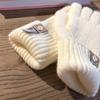 Casual Long Knitted Gloves Touchscreen Solid Color Winter Gloves Warm Mittens Outdoor Riding