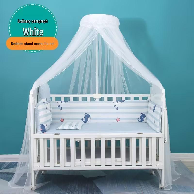 Enlarged Baby Cradle Mosquito Net with Stand - Insect Proof Jacquard Cover