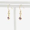 ESTELLE [Official] Women's Hook Earrings in 10K Yellow Gold with Amethyst (February Birthstone) 0222-9725-0019-0000