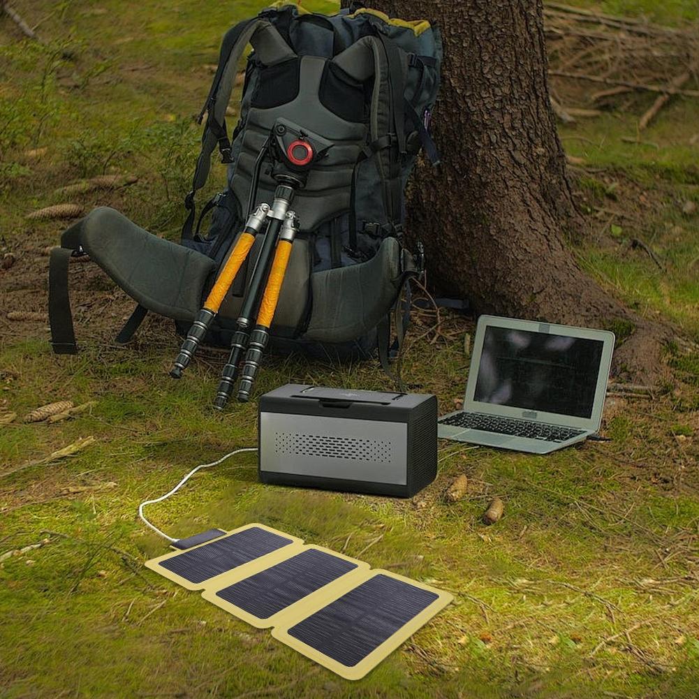 Outdoor Foldable Solar Panel Lightweight Portable Solar Power Bank USB Solar Charging Panel for Camping Hiking Picnic Climbing