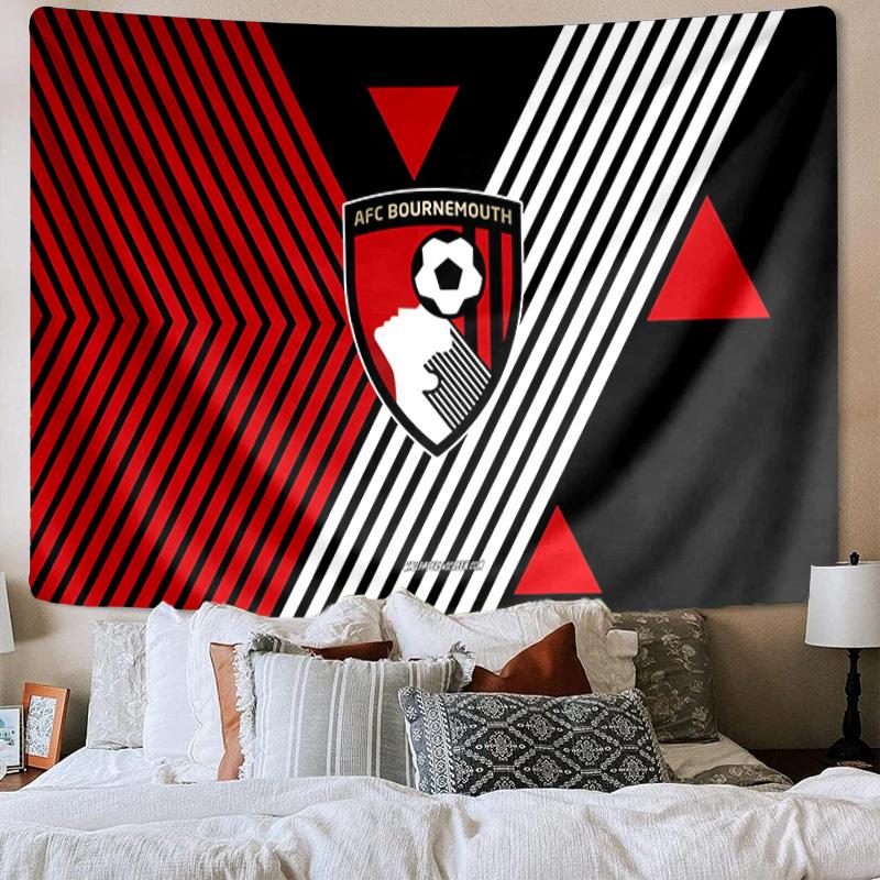 1PC AFC Bournemouth Tapestry, Unique Design Tapestry, Wall Decor for Bedroom,Livingroom, Playroom,Heartwarming Fan Holiday Gifts