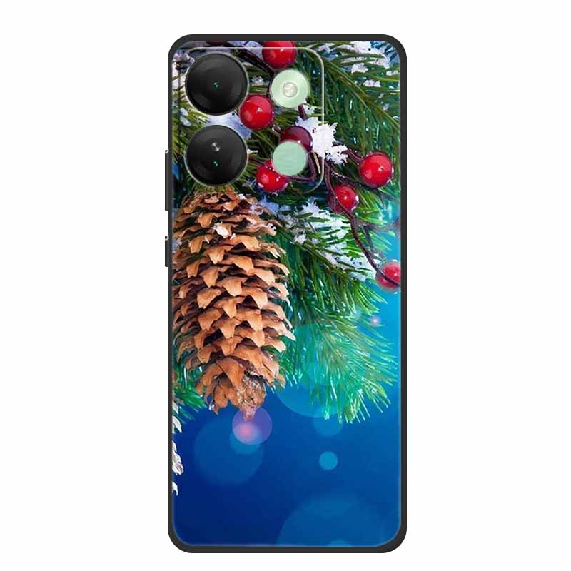 For Infinix Smart 7 HD Christmas Soft Case Silicone TPU Back Cover Phone Cases For Infinix Smart7 Plus X6516 Xmas New Etui Shell