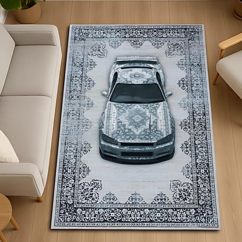 

Classic Car Pattern Rug Carpets Bedroom Living Room Bathroom Mat Creative Door Mat Area Rug Cave Home Decor Area Rug 40x60cm