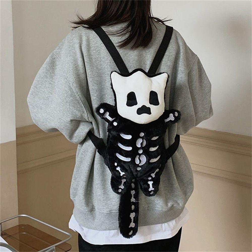 Shoulder Bag Furry Bag Winter Furry Bag Water Bottle Bag Doll Backpack Skull Plush Backpack