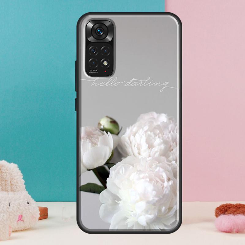 Peonies Beautiful Flower Case For Xiaomi Redmi Note 14 13 12 Pro 11 9 10 9S 10S 11S 12S Redmi 14C 13C 10C 12C Cover