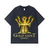 275 GSM Washed T-shirts 100% Cotton Saint Seiya V28 Gemini Print Unisex Heavy Cotton T Shirt