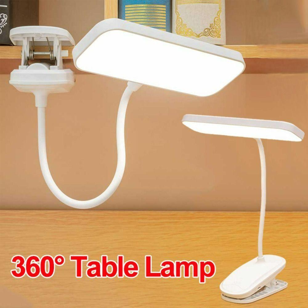 Rechargeable Bedside Office Bedroom With Clip Night Light LED Lamp Reading Light Table Lamp