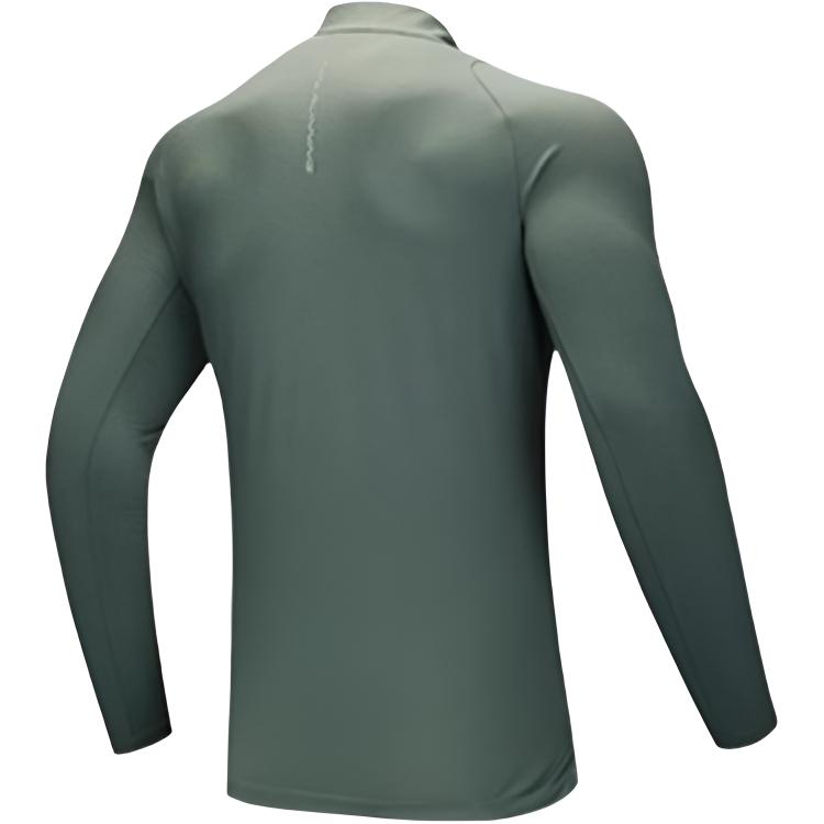 Anta Comfortable Casual Thick Simple Stand Collar Sweatshirt Men Tops Light-Green 952615403-2