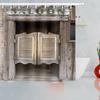 Print 3d Fabric Rustic Wood Shower Curtain Set Waterproof Bathroom Mildewproof