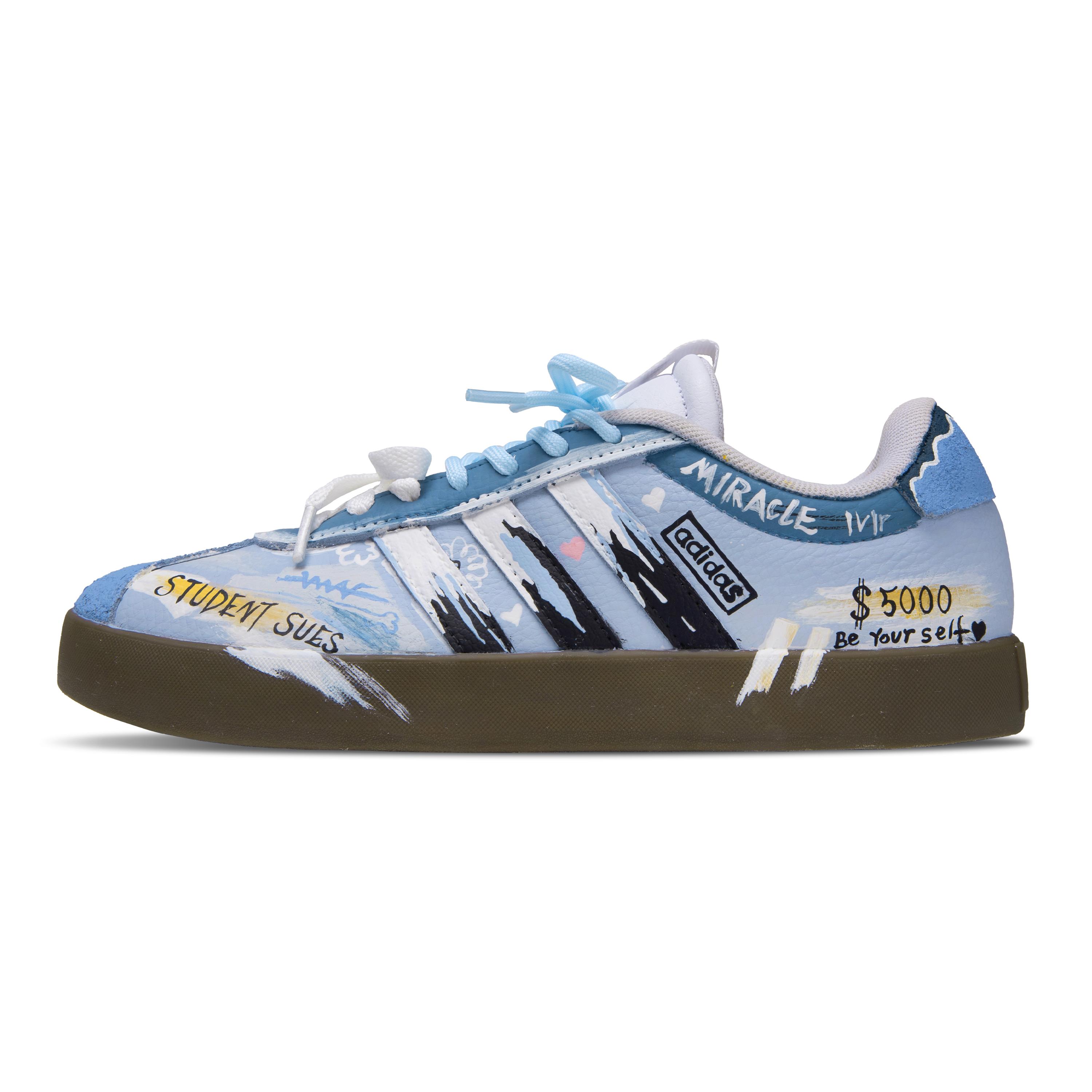 

Adidas VL COURT 3.0 Rich Day Abrasion Resistant Low top German Army Trainers Unisex Sky Blue ID8797(Team692-) 40