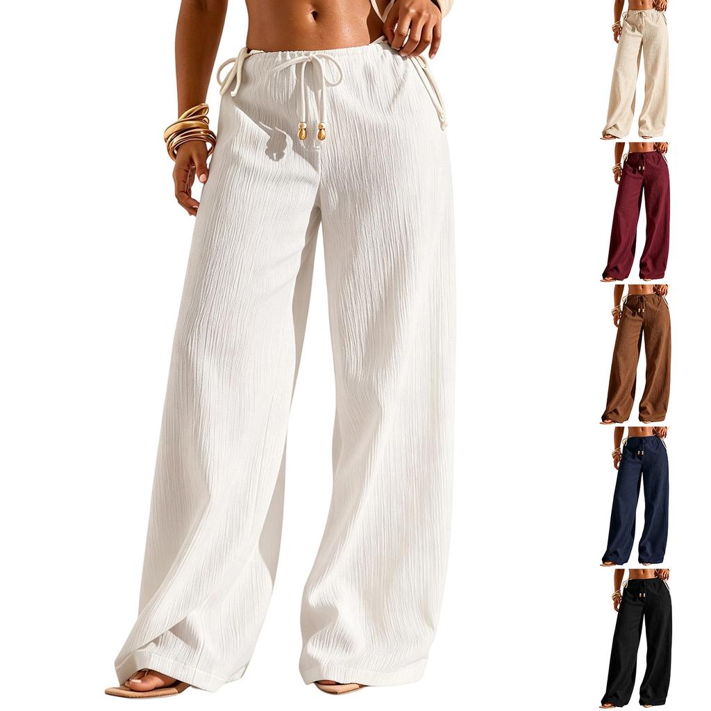 Pantaloni Larghi Casual da Donna per le Vacanze con Vita e Vestibilità Larga