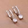 Huiatn Dainty Women's Dangle Earrings with Round CZ Charm  Color/Gold Color Daily Wear Chic Ear Accessories Girls Jewelry