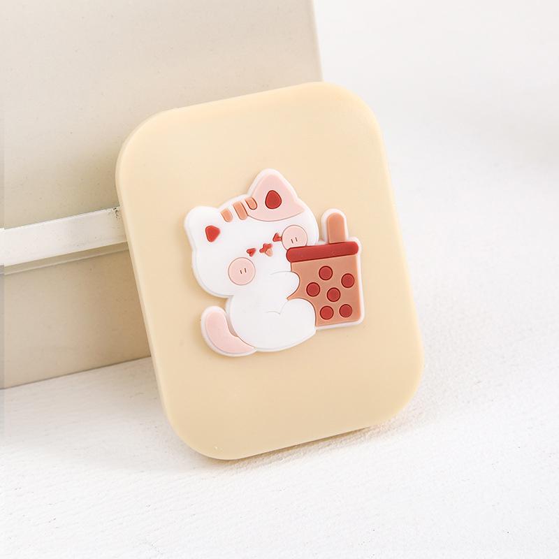 Perie de păr portabilă de buzunar cu desen animat, mică pentru călătorie, masaj, mini oglindă de buzunar, pieptene pliabil pentru femei, fete, instrumente de styling drăguțe