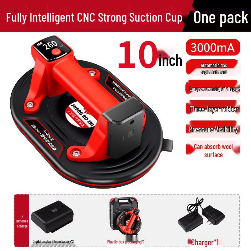 Electric Tile & Glass Vacuum Lifter: Heavy-Duty Auto Air Refill & Large Suction Power