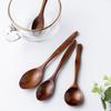 Wooden Small Spoon Coffee Spoon Honey Stirring Spoon Children's Tableware Retro Style Creative Wooden Spoon