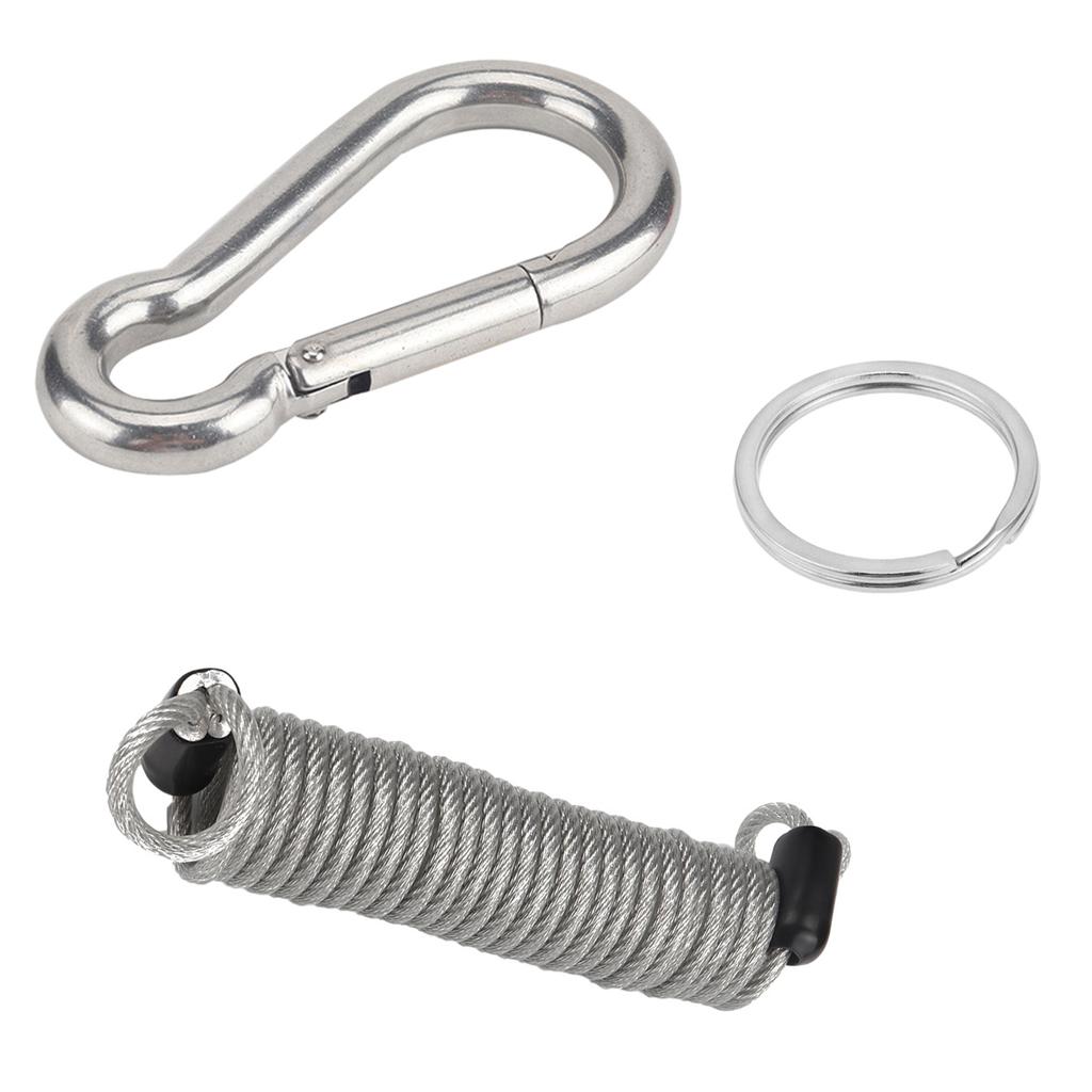 M8*80mm Safety Buckle Trailer Spring Breakaway Safety Rope RV Trailer Connector