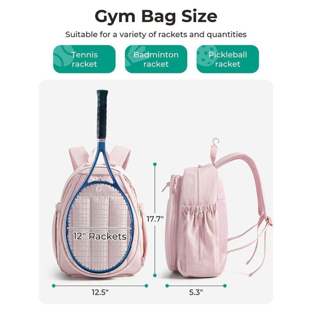 Large Capacity Tennis Backpack Holds 2 Rackets Pickleball Racket Bag Tennis Bag for Women