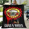 Guns n'roses band retro print blanket Flannel Soft Comfort Blanket Home Travel Blanket Kids Warm Blanket birthday gift