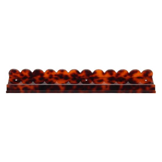 Mahjong Rack with Detachable Magnetic Pusher, Scalloped Acrylic Mah Jongg Tile Holder & Pusher Set, American Mahjong Accessories