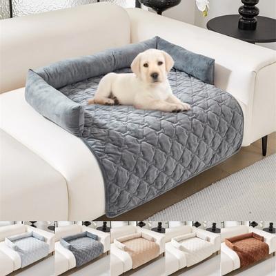 Thick Velvet Pets Pad Sofa Mat Anti-slip Plaid Dog Cat Kennel Couch Slipcover for Living Room Washable Bed Pad Protector Winter