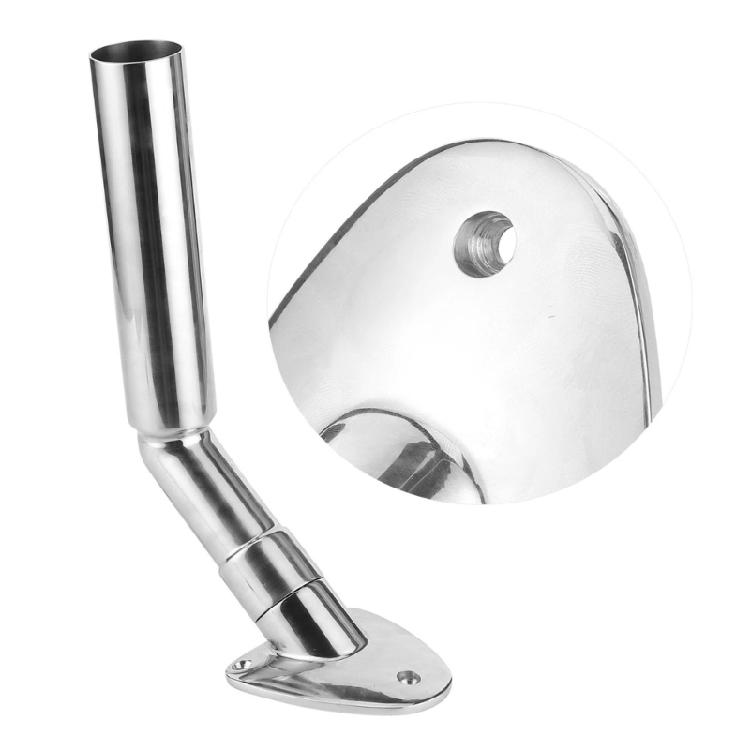 Foldable Rustproof Stainless Steel Fishing Rod Holder Deck Mount Rod Stand With Split Leg Design Strong Load Capacity