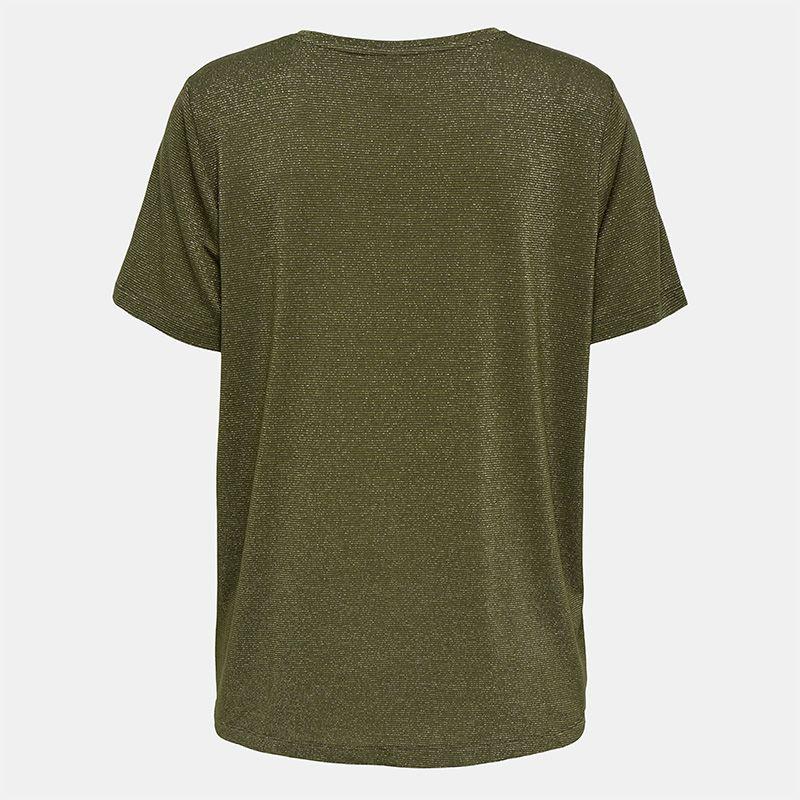 Tee shirt col V à pailettes Harly Femme ONLY