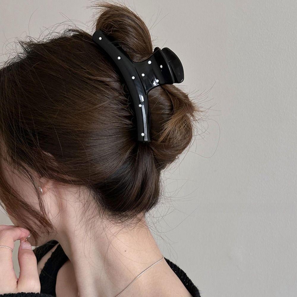 Bowknot Bow Hair Claw Cute Hairpin Big Hair Claw Personalized Polka Dot Hair Clip  Girl