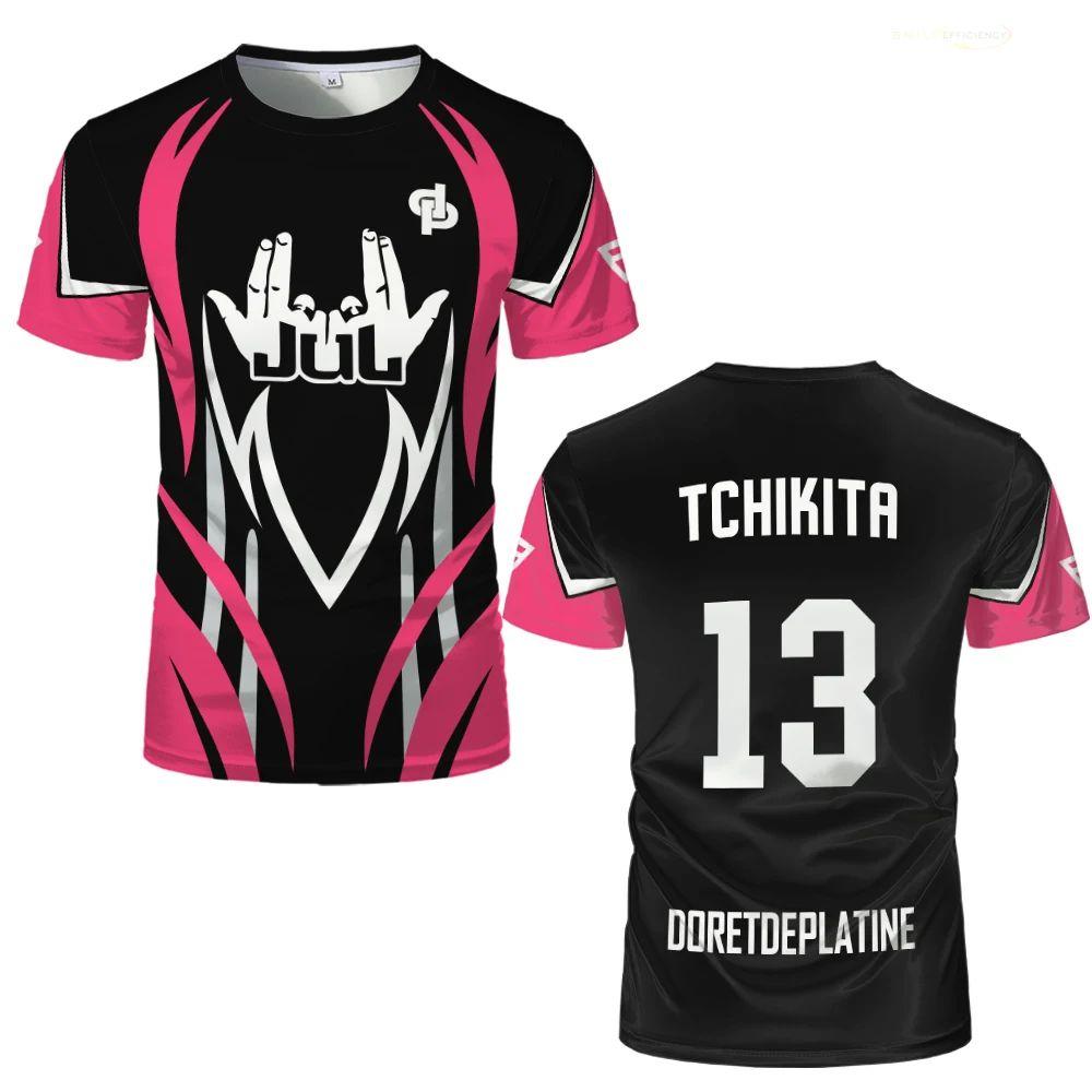 

JUL T-shirts Unisex Pink Breathable Quick-drying Training DP Football Jerseys Summer Fashion Casual Sports Tops S