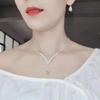Crystal Crystal Jewelry Set Sparking Collar Chain Bridal Jewelry Bridal Jewelry  Gift