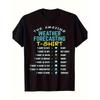 Camiseta Mágica de Pronóstico del Tiempo para Hombres y Mujeres - Iconos de Pronóstico Semanal de 7 Días (Lunes-Domingo), Camiseta casual de manga corta para todas las estaciones estilo retro con