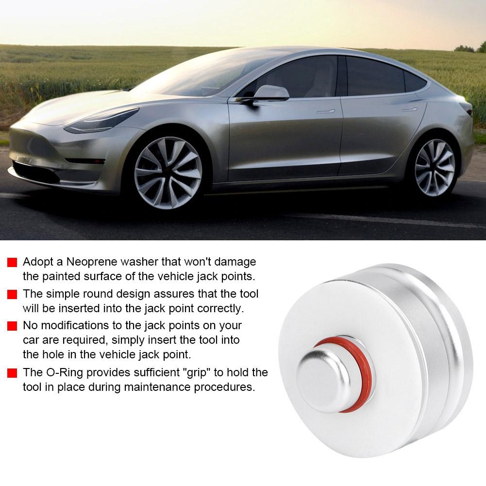 Auto Car Chassis Specific Jack Pad Tool Fits for Tesla Model 3 Practical Accessory(Silver)