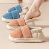Autumn and Winter Down Cotton Slipper Bag Heel Non-slip Indoor Home Home Thickened Warm Couple Cotton Shoes