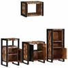 Bathroom Furniture Set with Shelf 4 Pcs Solid Upcycled Wood