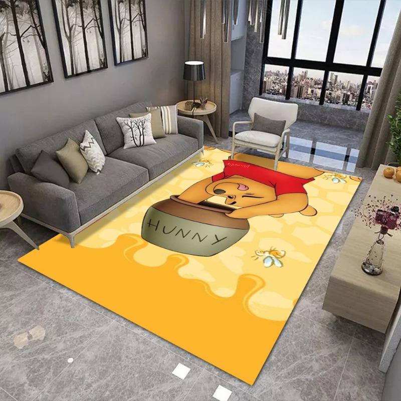 Winnie the Pooh Tištěný Oblastní Koberec Koberec pro Domácí Obývací Pokoj Ložnici Pohovku Rohožka Kuchyňská Dekorace Protiskluzová Podložka na Podlahu Dekorace