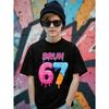New Children Funny Six Seven Meme Print T-Shirt for Men Novelty Kids Tees Crew Neck Short Sleeve T-Shirt Loose Casual Clothing