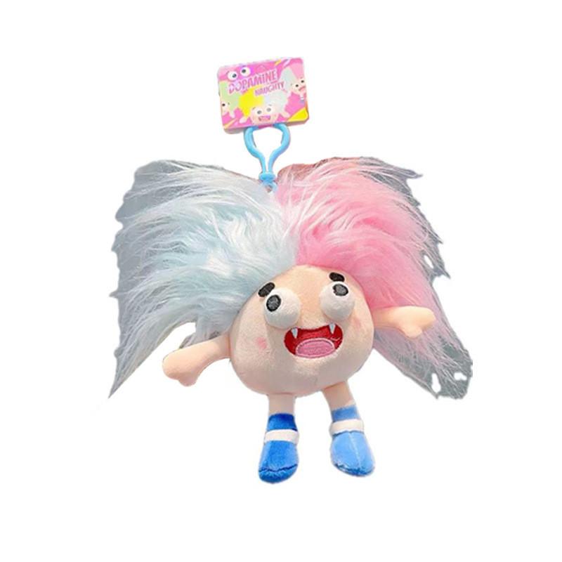 Keychain Plush Lovable Toy Creative Cartoon Gift For Kids With Colorful Designs