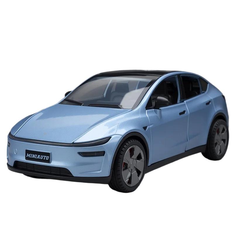 1/32 Tesla Model Y 2026 SUV Alloy Car Model Diecasts Metal New Energy Vehicles Car Model High Simulation Sound and Light Kids Toy Gift