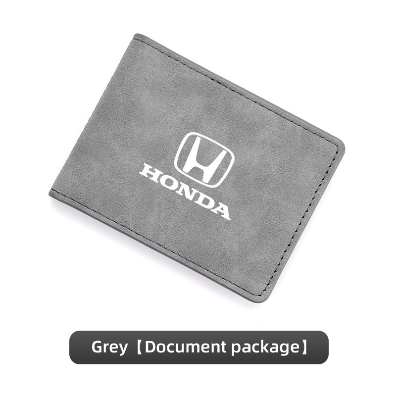 Car Driver License Suede Leather Bag Auto Driving Documents Cover For Honda Civic Accord Fit Jazz Pilot CRV Odyssey Passport TP6
