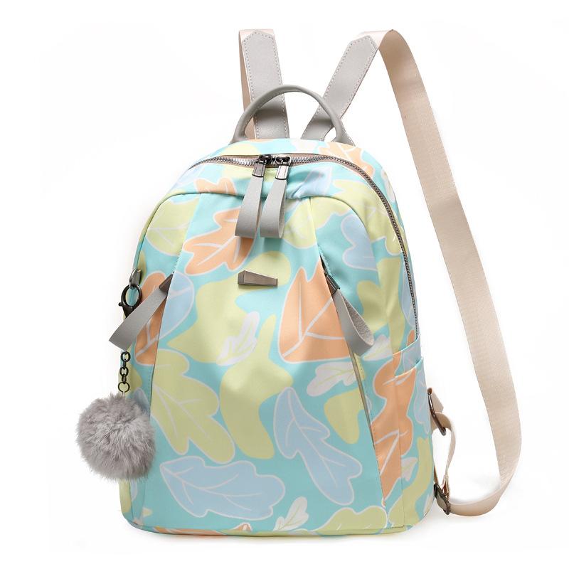 New Oxford cloth women's backpack simple printing large-capacity commuter bag casual anti-splashing light travel bag