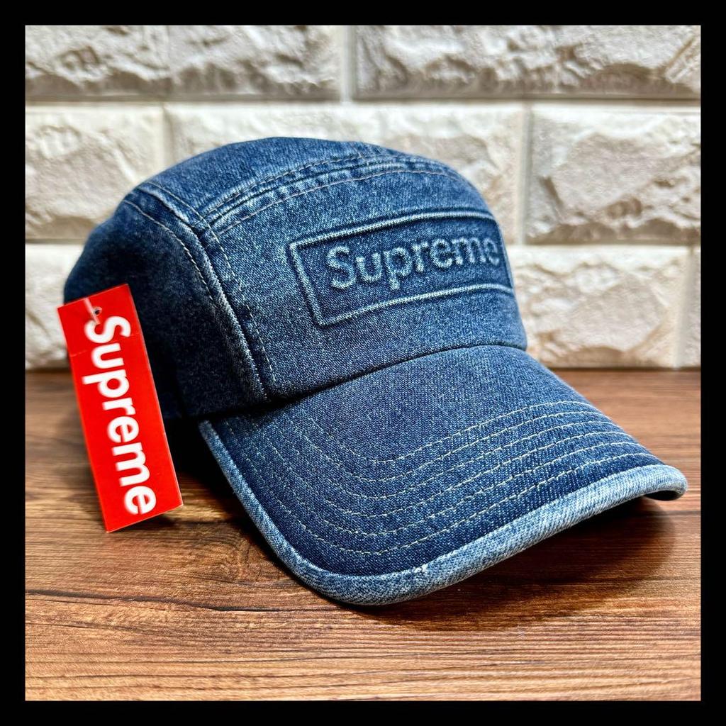 [USED] /All Tags Supreme Embossed Stonewash Camp Cap