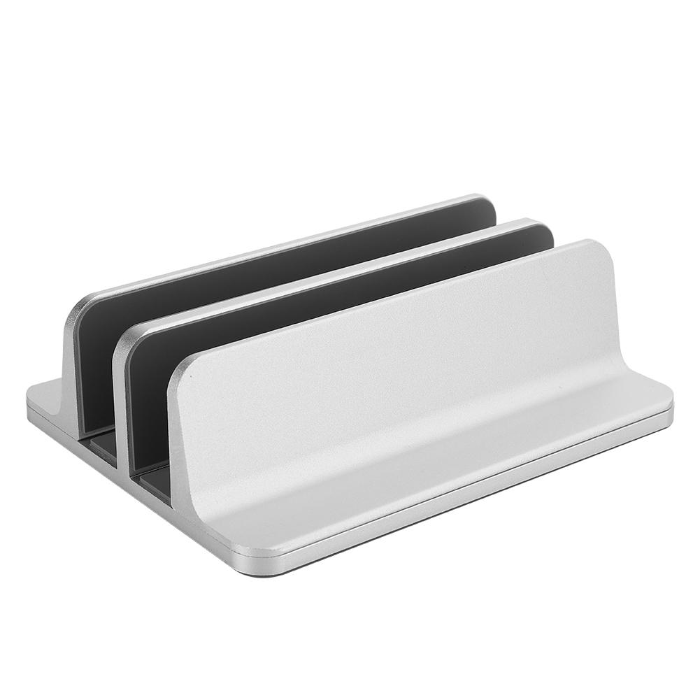 Dual Storage Vertical Type Notebook Computer Book Aluminium Alloy Bracket Base Desktop Double Card Slot Heat