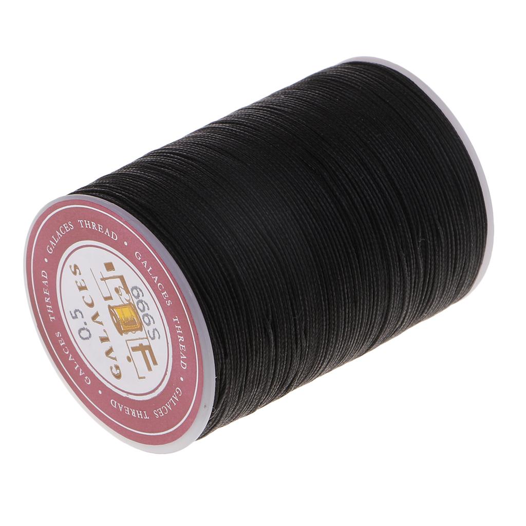 Round Waxed Polyester Thread 0.5mm Hand Sewing Cord for Leather Crafting Shoe Bag Carpet Repair Accessories