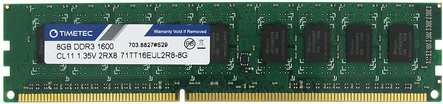 

TimetecDDR3 Server Memory Unbuffered ECC 1600MHz PC3-12800 (1600MHZ-8GB)