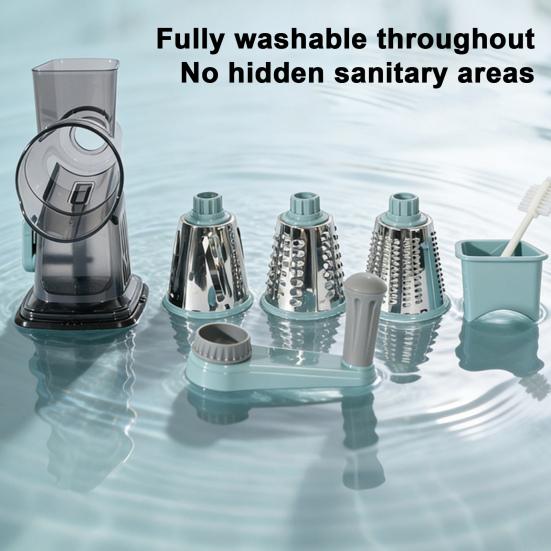 Handheld Roller Vegetable Slicer Shredder Stainless Steel Blades Food Processor Multi-Function Kitchen Gadget