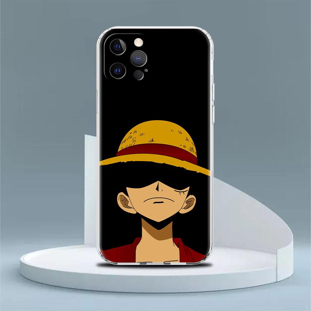 Clear Case For Apple iPhone 13 Pro 11 14 12  7 8 Plus SE 2022 XR X XS Max 6 6S Silicone Phone Cover Anime One- Piece