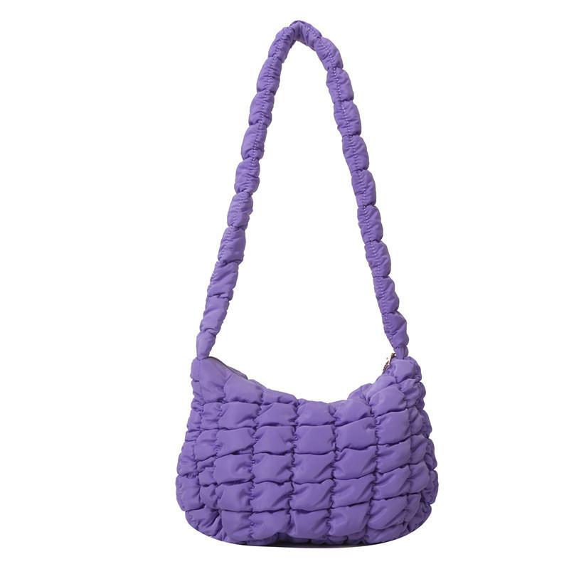 Elegant Solid Color Pleated Women's Handbag For Casual Outfits Available In Multiple Colors