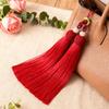 Lightweight Keychain with Double Tassels Multipurpose Vertical Tassels Decoration for Keys Purses Backpacks